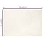 vidaXL Tapis en Fourrure Synthétique de Lapin Blanc 120 x 170 cm