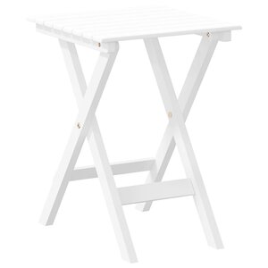 vidaXL Table d’appoint pliable blanc bois de peuplier massif