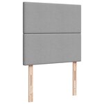 vidaXL Lit ottoman avec matelas et LED Gris clair 80x200cm tissu