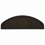 vidaXL Tapis d'escalier auto-adhésifs 30 pièces 65 x 21 x 4 cm Marron foncé Demi-rond Grand