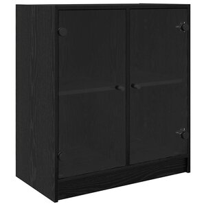 vidaXL Meuble d'appoint Chêne noir 68 x 37 x 75 5 cm Bois d'ingénierie