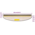 vidaXL Tapis d'escalier autocollants aspect sisal 15 Pièces 65x21x4 cm
