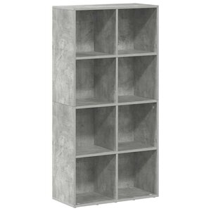 vidaXL Bibliothèque/Buffet Gris béton 66x30x130 cm Bois d’ingénierie