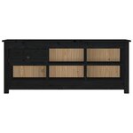 vidaXL Armoire à chaussures Noir 110x38x45 5 cm Bois de pin massif