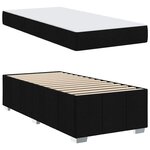 vidaXL Cadre de lit avec matelas Noir 80 x 200 cm tissu