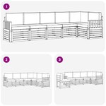 vidaXL Ensemble de canapés d'extérieur 6 pc Gris Naturel et Clair