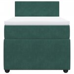 vidaXL Sommier à lattes de lit avec matelas Vert foncé 90x190 cm