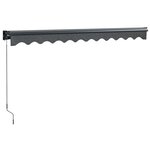 vidaXL Auvent rétractable anthracite 3x2 5 m tissu et aluminium