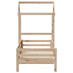 vidaXL Lit de jour avec toit sans matelas 80x200 cm bois massif