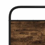 vidaXL Tête de lit chêne fumé 150 cm acier et bois d'ingénierie