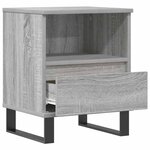 vidaXL Table de chevet sonoma gris 40x35x50 cm bois d’ingénierie