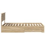 vidaXL Cadre de lit Chêne Sonoma 100 x 200 cm Bois d'ingénierie