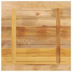 vidaXL Dessus de table 70x70x2 5 cm carré bois massif de manguier brut