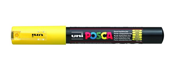 Marqueur pointe conique extra-fine pc1mc 0 7 - 1mm jaune x 12 POSCA