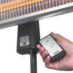 Chauffage de terrasse electrique avec télécommande - 1800 w -  - aluminium