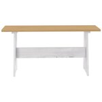 vidaXL Ensemble à manger REINE 3 Pièces marron miel blanc bois pin massif