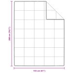 vidaXL Duvet d'hiver Blanc 155 x 200 cm Polyester Pêche 105gsm