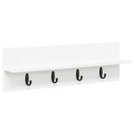 vidaXL Porte-manteau mural Blanc 60 x 10.5 x 18 cm Bois d'ingénierie