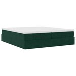 vidaXL Cadre de lit ottoman avec matelas vert foncé 160x200 cm velours