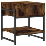 vidaXL Table basse chêne fumé 40x40x45 cm bois d'ingénierie