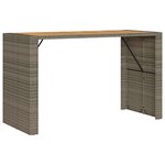 vidaXL Ensemble de bar de jardin 5 Pièces avec coussins gris poly rotin