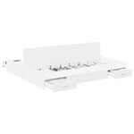 vidaXL Cadre de lit avec rangement avec tête de lit Blanc 200 x 200 cm