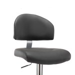 vidaXL Tabourets de bar lot de 2 gris similicuir