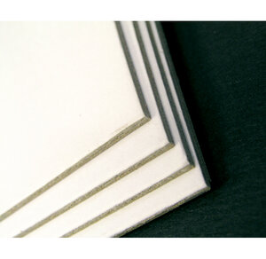 paquet de 10 feuilles carton contrecollé blanc-gris 50x65cm 1200g CLAIREFONTAINE