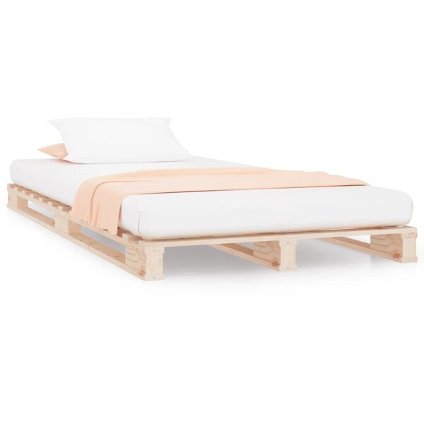 vidaXL Lit de palette 90x190 cm Bois de pin massif Simple