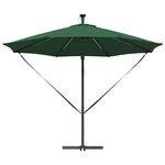 vidaXL Parasol banane à mât déporté Vert 294 x 294 x 248 cm