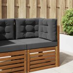 vidaXL Coussin de canapé d'extérieur 3 Pièces Anthracite Polyester