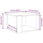 vidaXL Table basse chêne marron 51 5x51 5x30 cm bois d'ingénierie
