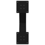 vidaXL Pieds de table à manger en forme de X  2 pièces  noir  60 x (72-73) cm  acier