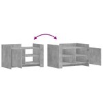 vidaXL Table basse gris béton 80x50x50 cm bois d'ingénierie