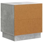 vidaXL Cabinet de chevet 2 Pièces Gris béton 43 x 34 5 x 44 5 cm