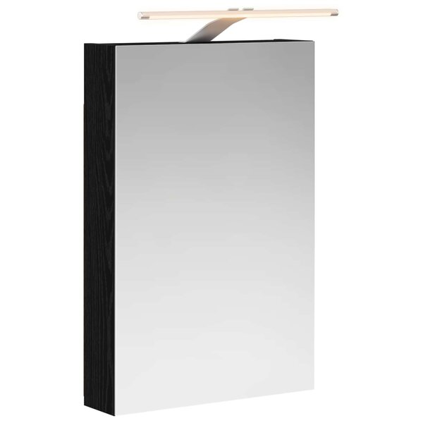vidaXL Armoire Miroir de Salle de Bain Chêne noir 40 x 10 5 x 60 5 cm