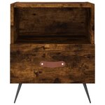 vidaXL Table de chevet chêne fumé 40x35x47 5 cm bois d’ingénierie