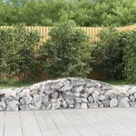 vidaXL Paniers à gabions arqués 3 Pièces 400x50x40/60 cm Fer galvanisé