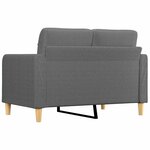 vidaXL Canapé à 2 places Gris foncé 120 cm Tissu