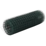 vidaXL Grillage acier avec revêtement en PVC 25x0 5 m vert