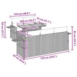 vidaXL Salon de jardin 6 Pièces avec coussins gris résine tressée