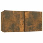 vidaXL Ensemble de meubles TV 7 Pièces Chêne fumé Bois d'ingénierie