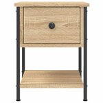 vidaXL Table de chevet chêne sonoma 34x35 5x45 cm bois d'ingénierie