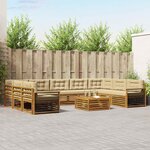 vidaXL Ensemble de canapés d'extérieur 10 Pièces Naturel et Beige