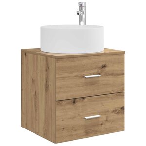 vidaXL Vanité de lavabo mural Chêne artisanal 49 5 x 44 5 x 65 5 cm