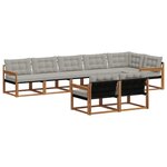 vidaXL Ensemble de canapés d'extérieur 8 pc Gris Naturel et Clair