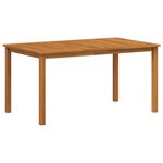 Ensemble de salle à manger de jardin vidaXL 7 pièces Beige Poly Rattan Acacia