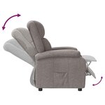 vidaXL Fauteuil inclinable Taupe Tissu