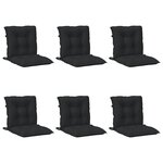 vidaXL Ensemble de coussins pour chaise à dossier bas 6 pc Polyester