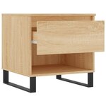 vidaXL Table basse chêne sonoma 50x46x50 cm bois d'ingénierie